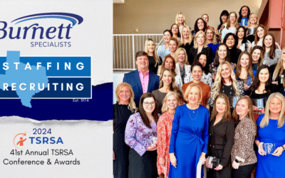 Burnett Specialists is the Most Award Winning Staffing Firm Again at the 41st Annual TSRSA Conference and Awards Banquet