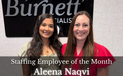 Celebrating Aleena Naqvi: Burnett Specialists’ August Staffing Employee of the Month